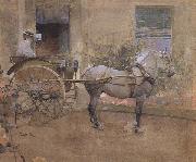 Joseph Crawhall The Governess Cart (mk46) oil painting picture wholesale